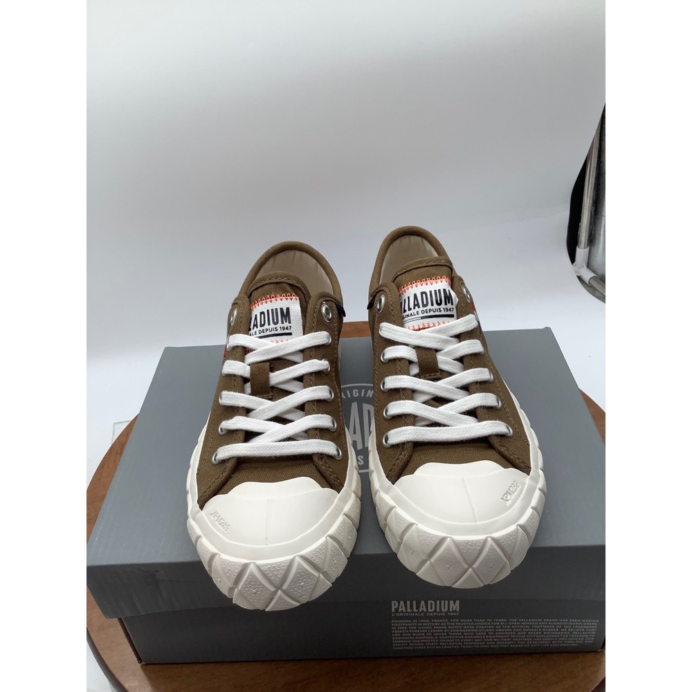 Palladium Palla Ace CVS Olive Green Canvas Low Top Sneakers Womens Size 5.5 NEW